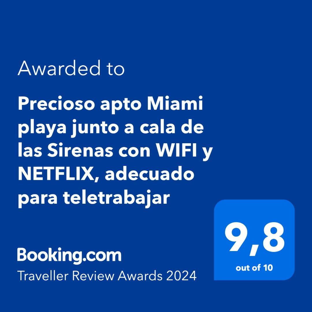 Precioso Apto Miami Primera Linia Playa Cala De Las Sirenas, Con Wifi Y Netflix, Adecuado Para Teletrabajar Miami Playa Esterno foto